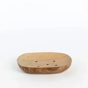 סבוניה מגולפת מעץ מלא בגימור טבעי